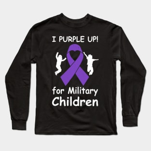 I Purple Up For Month Of The Military Child Long Sleeve T-Shirt